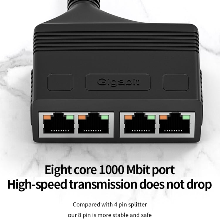Female RJ45 4 in 1 Gigabit Network Splitter Cable Ethernet Network Coupler - free shipping - PMC Jewellery - Order now!
