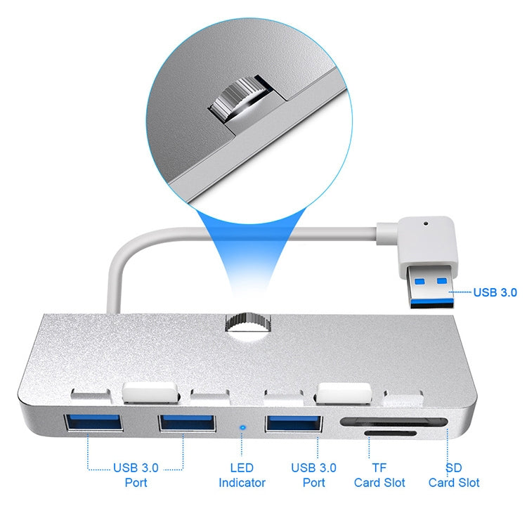 Rocketek For iMac USB3.0 x 3 + SD / TF Multi-function HUB Expansion Dock - USB HUB by ROCKETEK | Online Shopping South Africa | PMC Jewellery | Buy Now Pay Later Mobicred