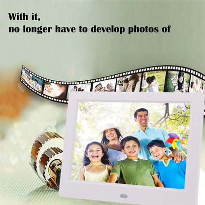 AC 100-240V 8 inch TFT Screen Digital Photo Frame with Holder & Remote Control, Support USB / SD Card Input (White) - 11 inch Below by PMC Jewellery | Online Shopping South Africa | PMC Jewellery | Buy Now Pay Later Mobicred