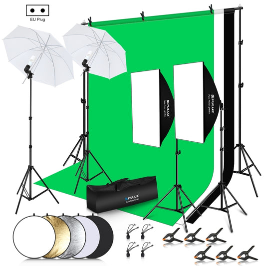 PULUZ LED Light Studio Softbox Photography Kit with Background & Reflective & Tripod Mount & Sandbags(EU Plug) - Stand Bracket by PULUZ | Online Shopping South Africa | PMC Jewellery | Buy Now Pay Later Mobicred