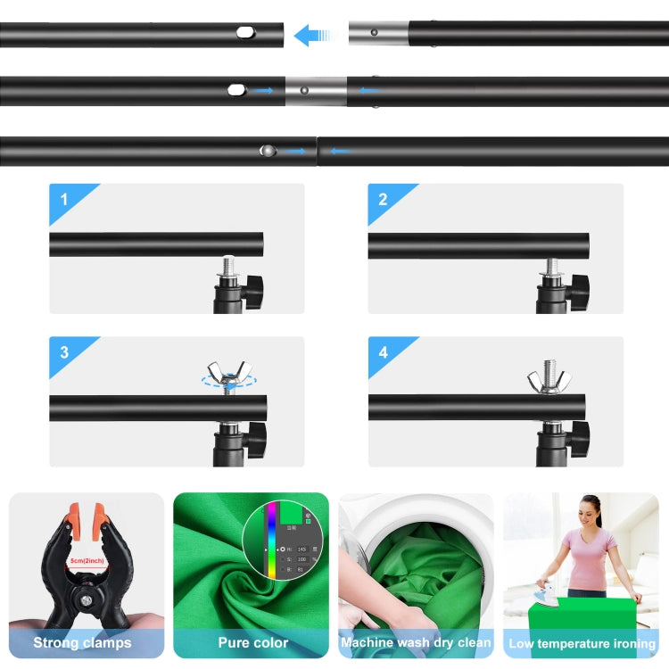 PULUZ LED Light Studio Softbox Photography Kit with Background & Reflective & Tripod Mount & Sandbags (US Plug) - free shipping - PMC TechLife - Order now!