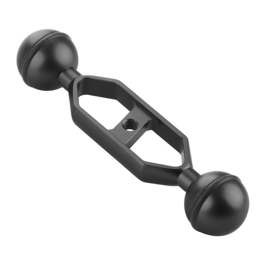 PULUZ 5.0 inch 12.6cm Aluminum Alloy Dual Balls Arm, Ball Diameter: 25mm(Black) - Diving Accessories by PULUZ | Online Shopping South Africa | PMC Jewellery | Buy Now Pay Later Mobicred