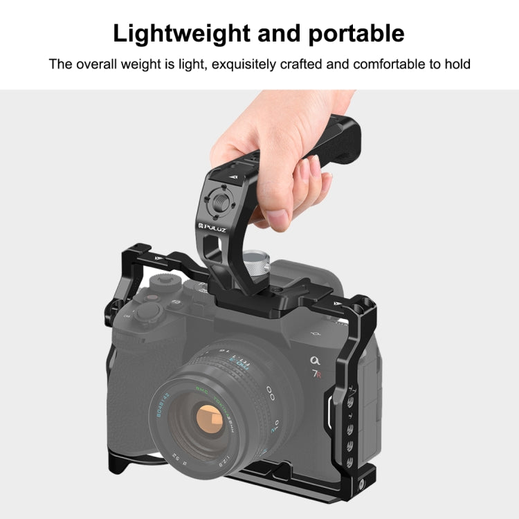 PULUZ Arri Metal Silicone Top Handle with Cold Shoe Mount for Mirrorless Camera Cage Stabilizer (Black) - free shipping - PMC TechLife - Order now!