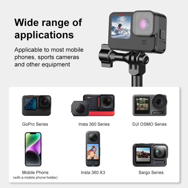 PULUZ Motorcycle Rearview Medium Clamp CNC Metal Magic Arm Rod Mount - Bicycle Handlebar Mount by PULUZ | Online Shopping South Africa | PMC TechLife | Buy Now Pay Later Mobicred