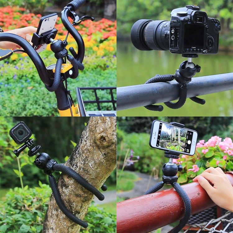 PULUZ Mini Octopus Flexible Tripod Holder with Ball Head for SLR Cameras, GoPro, Cellphone, Size: 25cmx4.5cm - Portable Mini Tripod by PULUZ | Online Shopping South Africa | PMC Jewellery | Buy Now Pay Later Mobicred