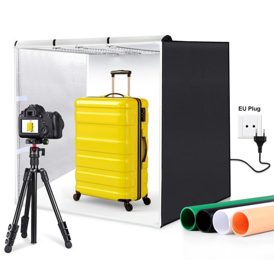 PULUZ 80cm Folding Portable 90W 14000LM High CRI White Light Photo Lighting Studio Shooting Tent Box Kit with 4 Colors Black, White, Orange, Green Backdrops (EU Plug) -  by PULUZ | Online Shopping South Africa | PMC Jewellery | Buy Now Pay Later Mobicred