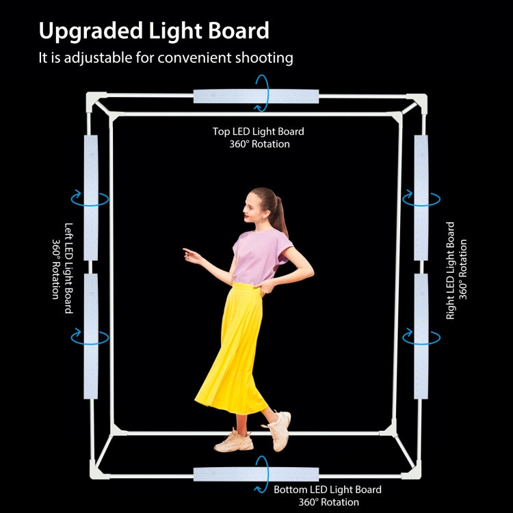 PULUZ 2m 240W 5500K Photo Light Studio Box Kit for Clothes / Adult Model Portrait(EU Plug) -  by PULUZ | Online Shopping South Africa | PMC Jewellery | Buy Now Pay Later Mobicred