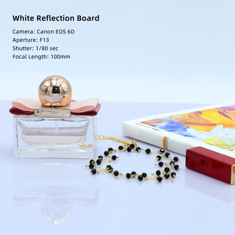 PULUZ 39cm Photography Acrylic Reflective Display Table Background Board(White) -  by PULUZ | Online Shopping South Africa | PMC TechLife | Buy Now Pay Later Mobicred