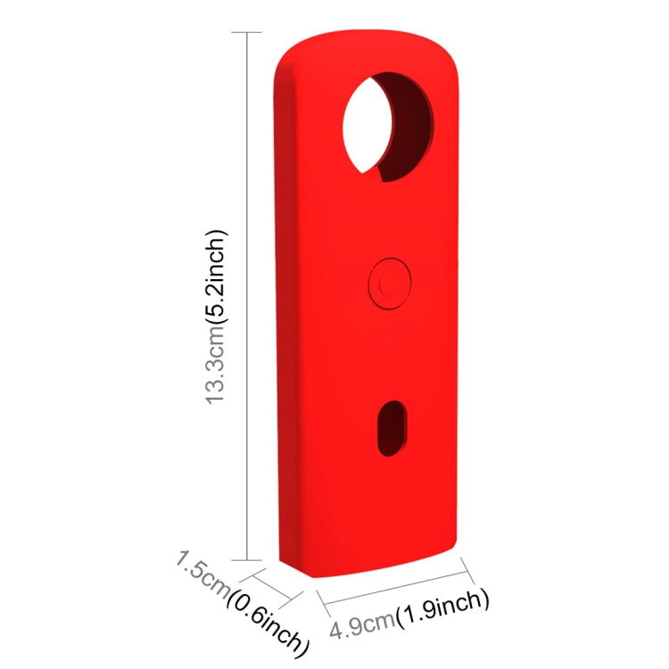 PULUZ Silicone Protective Case with Lens Cover for Ricoh Theta SC2 360 Panoramic Camera(Red) - Silicone Cases by PULUZ | Online Shopping South Africa | PMC Jewellery | Buy Now Pay Later Mobicred