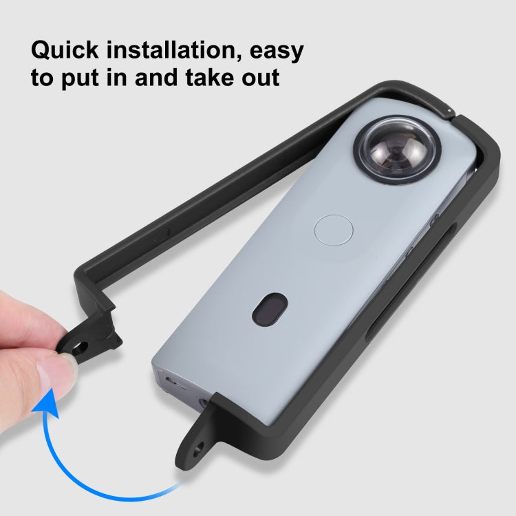 PULUZ PC ABS Plastic Protective Frame for Ricoh Theta SC2, with Adapter Mount & Screw(Black) - Protective Frame by PULUZ | Online Shopping South Africa | PMC Jewellery | Buy Now Pay Later Mobicred
