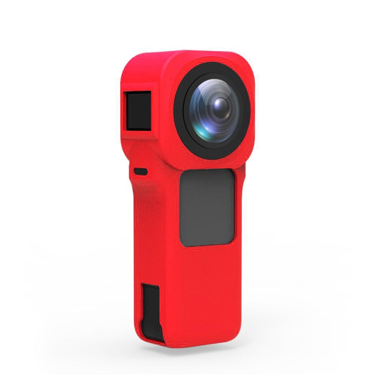PULUZ Silicone Protective Case with Lens Cover for Insta360 One RS 1-Inch 360 Edition(Red) - Case & Bags by PULUZ | Online Shopping South Africa | PMC Jewellery | Buy Now Pay Later Mobicred