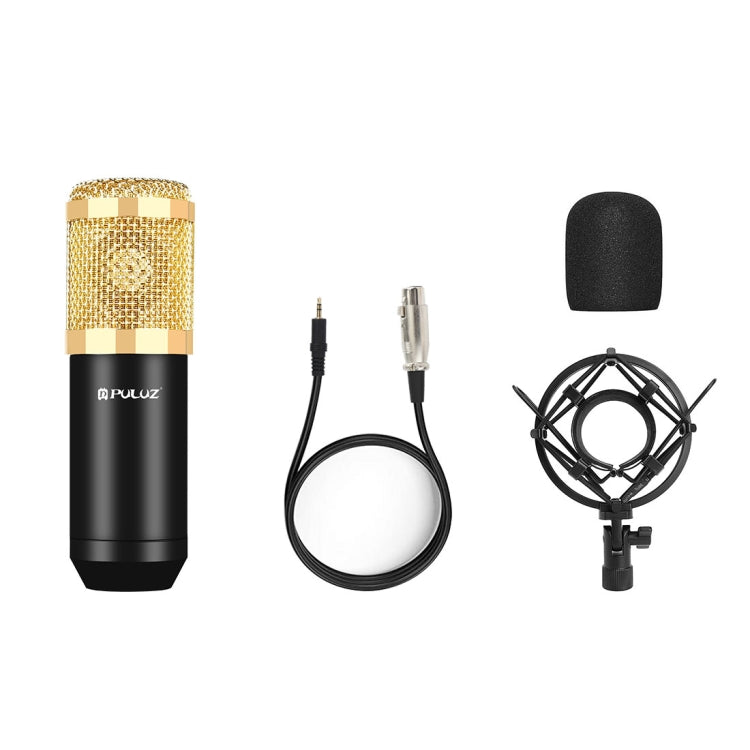 PULUZ Condenser Microphone Studio Broadcast Professional Singing Microphone (Gold) - Microphone by PULUZ | Online Shopping South Africa | PMC Jewellery | Buy Now Pay Later Mobicred