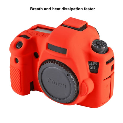 PULUZ Soft Silicone Protective Case for Canon EOS 6D(Red) - Protective Case by PULUZ | Online Shopping South Africa | PMC Jewellery | Buy Now Pay Later Mobicred