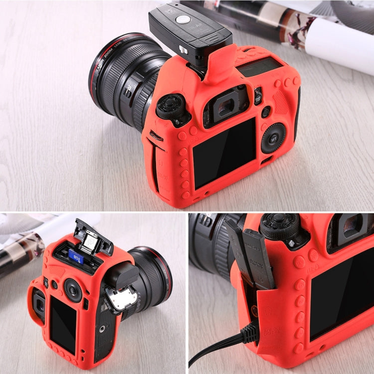 PULUZ Soft Silicone Protective Case for Canon EOS 5D Mark III / 5D3(Red) - free shipping - PMC TechLife - Order now!