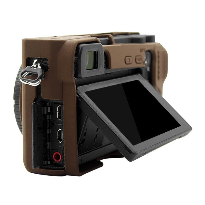 PULUZ Soft Silicone Protective Case for Sony ILCE-6500(Coffee) - Protective Case by PULUZ | Online Shopping South Africa | PMC TechLife | Buy Now Pay Later Mobicred