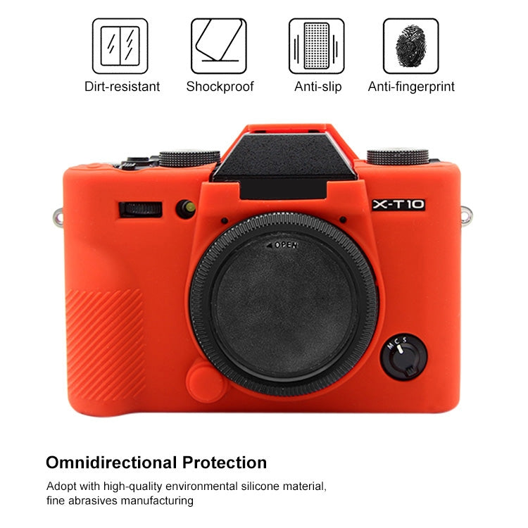 PULUZ Soft Silicone Protective Case for FUJIFILM XT10(Red) - free shipping - PMC TechLife - Order now!