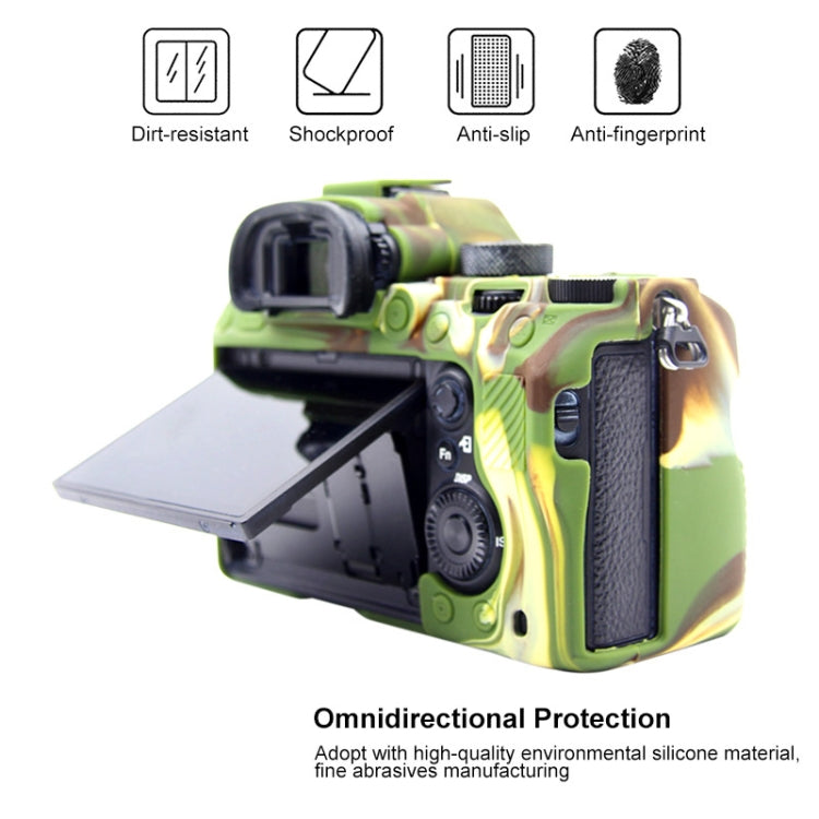 PULUZ Soft Silicone Protective Case for Sony A9 (ILCE-9) / A7 III/ A7R  III(Camouflage) - Protective Case by PULUZ | Online Shopping South Africa | PMC TechLife | Buy Now Pay Later Mobicred