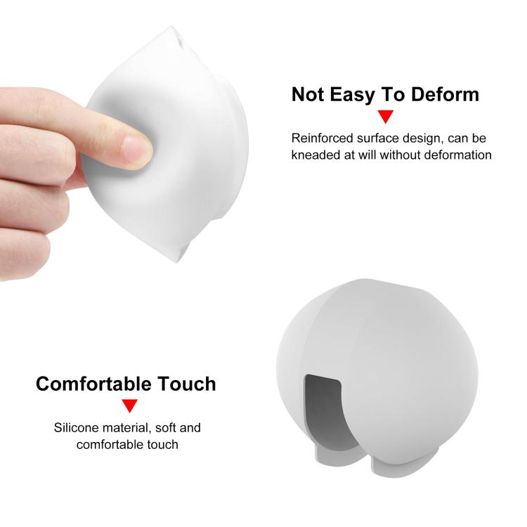 For Insta360 X5 PULUZ Invisible Dive Case Lens Guard Silicone Protective Lens Cap Cover (White) - free shipping - PMC TechLife - Order now!