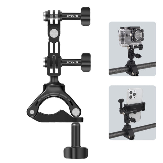 PULUZ Bike Cycling Bracket Mount with Phone Clamp for Phone & Sports Camera - Holders by PULUZ | Online Shopping South Africa | PMC Jewellery | Buy Now Pay Later Mobicred