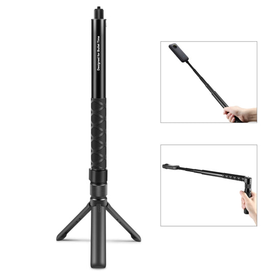 For Insta360 X3 / X4 PULUZ Rotary Handle Desktop Tripod Stand 110cm Selfie Stick Monopod (Black) - Self Monopod Grip by PULUZ | Online Shopping South Africa | PMC Jewellery