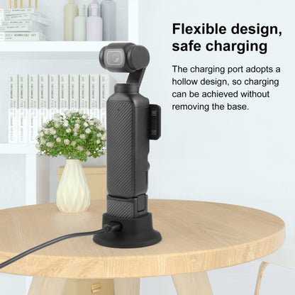 For DJI Osmo Pocket 3 PULUZ Silicone Dock Desktop Charging Base Bracket (Black) - Mount & Holder by PULUZ | Online Shopping South Africa | PMC Jewellery | Buy Now Pay Later Mobicred