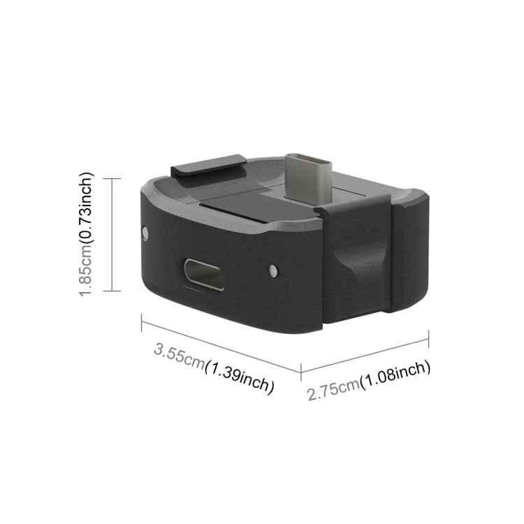 For DJI OSMO Pocket 3 PULUZ USB-C / Type-C Dock Desktop Charging Base Aluminum Alloy Bracket (Black) - Mount & Holder by PULUZ | Online Shopping South Africa | PMC TechLife | Buy Now Pay Later Mobicred