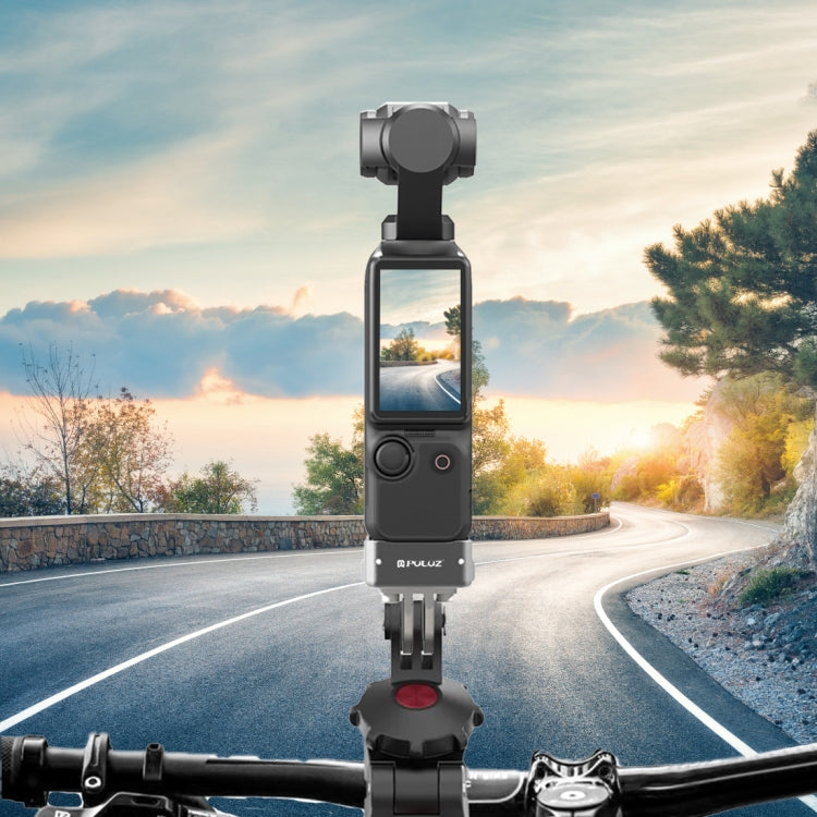 For DJI OSMO Pocket 3 PULUZ USB-C / Type-C Dock Desktop Charging Base Aluminum Alloy Bracket (Black) - Mount & Holder by PULUZ | Online Shopping South Africa | PMC TechLife | Buy Now Pay Later Mobicred