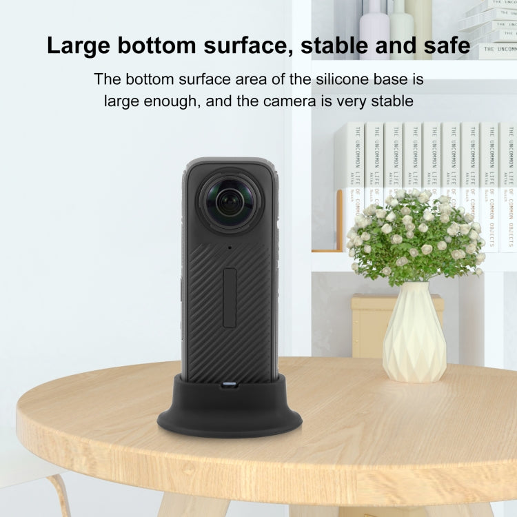 For Insta360 X4 PULUZ Silicone Dock Desktop Fixed Base Bracket (Black) - Mount & Holder by PULUZ | Online Shopping South Africa | PMC TechLife | Buy Now Pay Later Mobicred