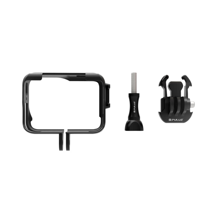 For Insta360 Ace Pro PULUZ Plastic Cage Expansion Adapter Frame with Cold Shoe Base (Black) - free shipping - PMC TechLife - Order now!