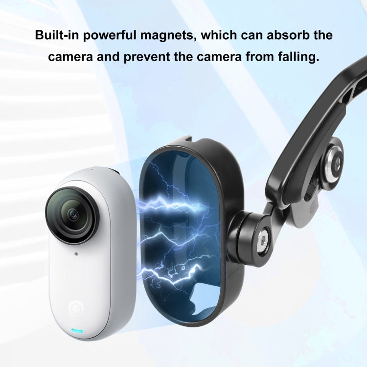 For Insta360 GO 3 / GO 3S PULUZ Magnetic POV Holder Head Mount (Black) - Mount & Holder by PULUZ | Online Shopping South Africa | PMC Jewellery | Buy Now Pay Later Mobicred