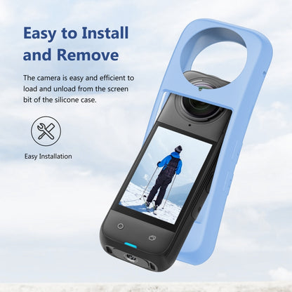 For Insta360 X4 PULUZ Full Body Dust-proof Silicone Protective Case (Blue) - Case & Bags by PULUZ | Online Shopping South Africa | PMC Jewellery | Buy Now Pay Later Mobicred