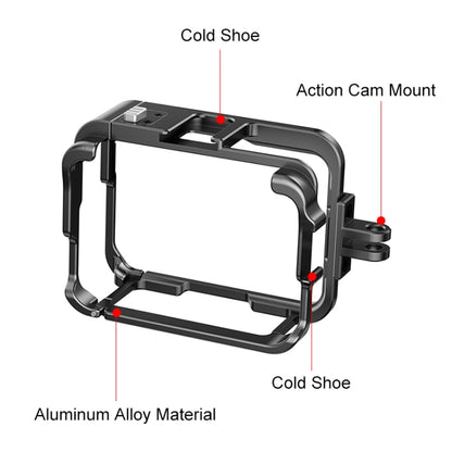 For Insta360 Ace Pro PULUZ Metal Protective Cage Adapter Frame (Black) - Mount & Holder by PULUZ | Online Shopping South Africa | PMC Jewellery | Buy Now Pay Later Mobicred