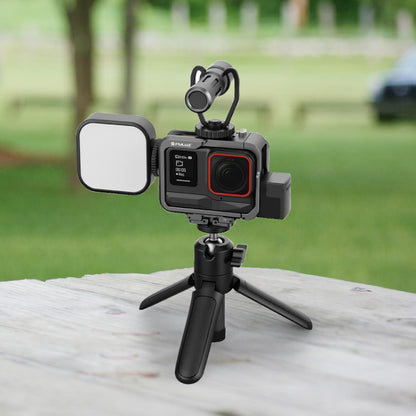 For Insta360 Ace Pro PULUZ Metal Protective Cage Adapter Frame (Black) - Mount & Holder by PULUZ | Online Shopping South Africa | PMC Jewellery | Buy Now Pay Later Mobicred