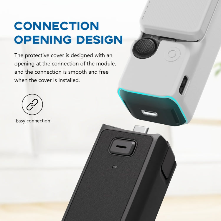 For DJI OSMO Pocket 3 PULUZ  2 in 1 Silicone Cover Case Set with Strap (Grey) - Case & Bags by PULUZ | Online Shopping South Africa | PMC TechLife | Buy Now Pay Later Mobicred