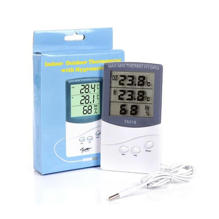 Indoor Thermometer with Hygrometer(White) - Indoor Thermometer by PMC TechLife | Online Shopping South Africa | PMC TechLife | Buy Now Pay Later Mobicred