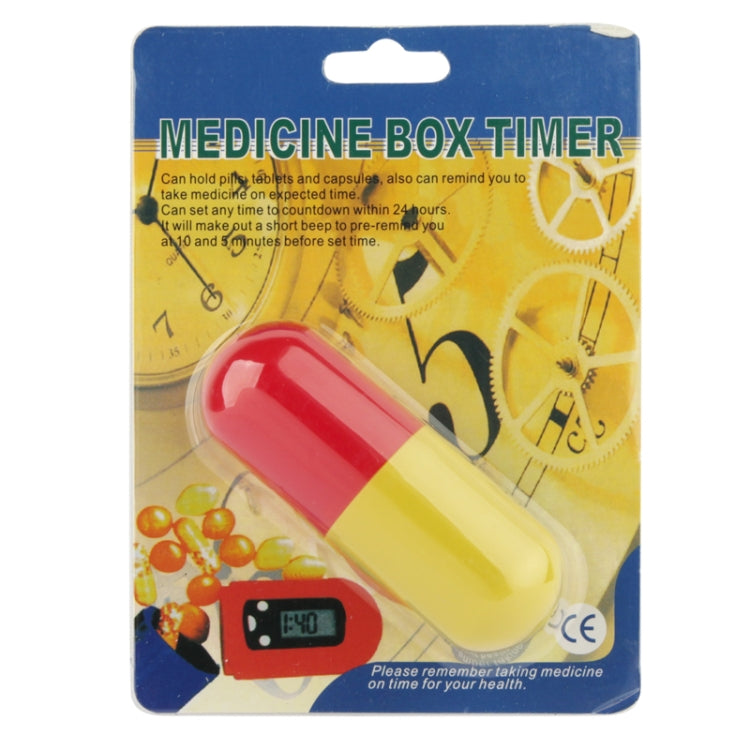 Portable Timer Pill Medicine Reminder Drug Box Keychain(Red) - Pill Boxes by PMC Jewellery | Online Shopping South Africa | PMC Jewellery