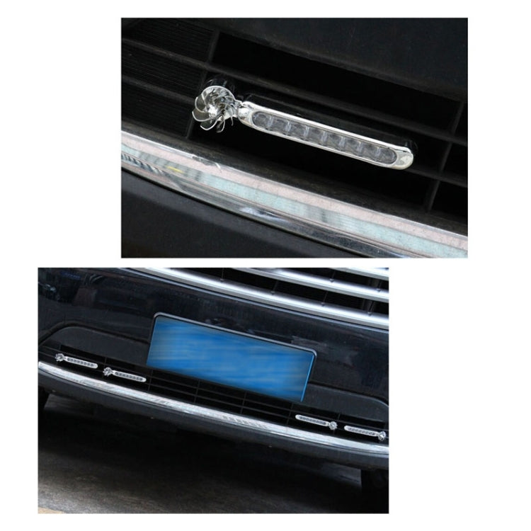 2 PCS 8 White LED Bulbs Wind Powered Decorative Car Lights - Running Lights by PMC TechLife | Online Shopping South Africa | PMC TechLife | Buy Now Pay Later Mobicred