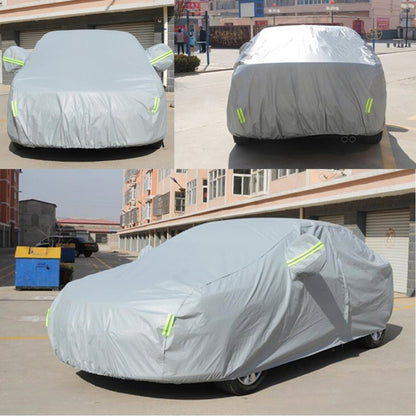 PEVA Anti-Dust Waterproof Sunproof Hatchback Car Cover with Warning Strips, Fits Cars up to 4.1m(160 inch) in Length - PE Material by PMC Jewellery | Online Shopping South Africa | PMC Jewellery | Buy Now Pay Later Mobicred