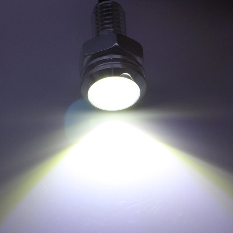 2 PCS 2x 2W Waterproof Eagle Eye Light White LED Light for Vehicles, Cable Length: 60cm(Silver) - Eagle Eye Lamps by PMC TechLife | Online Shopping South Africa | PMC TechLife | Buy Now Pay Later Mobicred