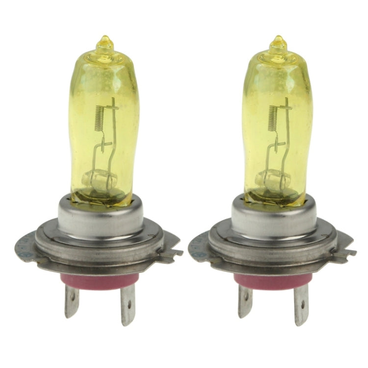 2 X H7 HOD Halogen Bulbs 12V 100W 2400 LM 3500K Yellow Light Headlights - Halogen Lights by PMC Jewellery | Online Shopping South Africa | PMC Jewellery