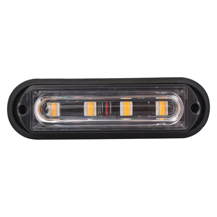 12W 720LM 4-LED Yellow Light 18 Flash Patterns Car Strobe Emergency Warning Light Lamp, DC 12V - Warning Lights by PMC TechLife | Online Shopping South Africa | PMC TechLife | Buy Now Pay Later Mobicred