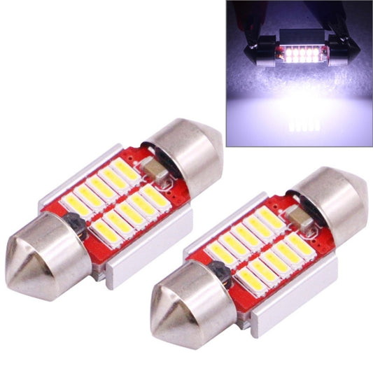 2 PCS 31mm 3W 180LM White Light 10 LED SMD 4014 CANBUS License Plate Reading Lights Car Light Bulb - Dome Lights by PMC Jewellery | Online Shopping South Africa | PMC Jewellery | Buy Now Pay Later Mobicred