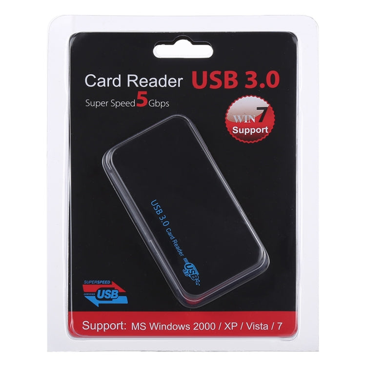 USB 3.0 Card Reader, Super Speed 5Gbps, Support CF / SD / TF / M2 / XD / MS Card, Plastic Shell -  by PMC Jewellery | Online Shopping South Africa | PMC Jewellery | Buy Now Pay Later Mobicred