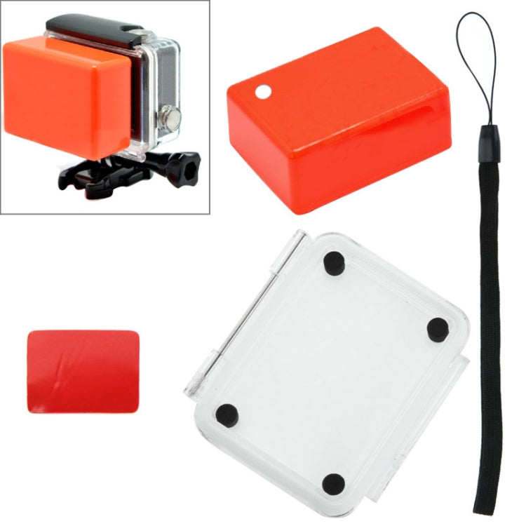 Floaty Sponge Waterproof Case Backdoor Cover with Adhesive Sticker + Lanyard for SJ4000 / SJ5000 / SJ6000 - Waterproof Cases by PMC TechLife | Online Shopping South Africa | PMC TechLife | Buy Now Pay Later Mobicred