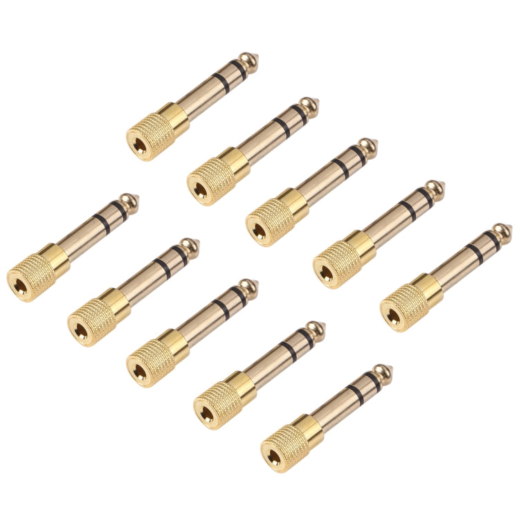 6.35mm Male to 3.5mm Female Audio Jack Adapters (10 Pcs in One Package, the Price is for 10 Pcs) - Connectors & Terminals by PMC Jewellery | Online Shopping South Africa | PMC Jewellery