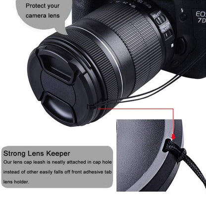 77mm Center Pinch Camera Lens Cap(Black) - Lens Cap by PMC Jewellery | Online Shopping South Africa | PMC Jewellery | Buy Now Pay Later Mobicred