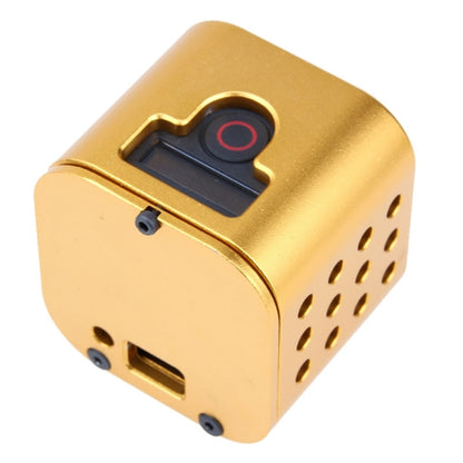 Housing Shell CNC Aluminum Alloy Protective Cage with Insurance Back Cover for GoPro HERO5 Session /HERO4 Session /HERO Session(Gold) - Metal Cases by PMC Jewellery | Online Shopping South Africa | PMC Jewellery | Buy Now Pay Later Mobicred