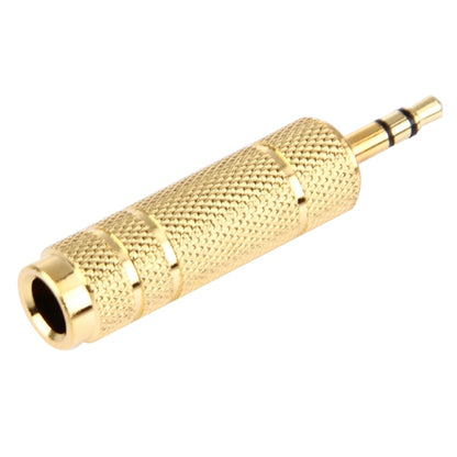 Gold Plated 3.5mm Plug to 6.35mm Stereo Jack Adaptor Socket Adapter - Audio Adapter by PMC Jewellery | Online Shopping South Africa | PMC Jewellery
