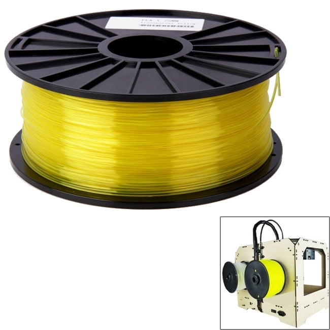 PLA 3.0 mm Transparent 3D Printer Filaments, about 115m(Yellow) - Consumables by PMC TechLife | Online Shopping South Africa | PMC TechLife | Buy Now Pay Later Mobicred