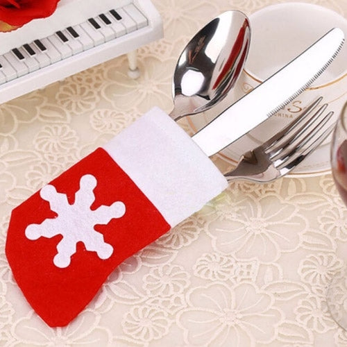 12 PCS Socks Shape Christmas Decoration Party Dinner Table Silverware Holders Pockets Diet Tools Decor Bag - Christmas Furniture Decoration by PMC TechLife | Online Shopping South Africa | PMC TechLife | Buy Now Pay Later Mobicred